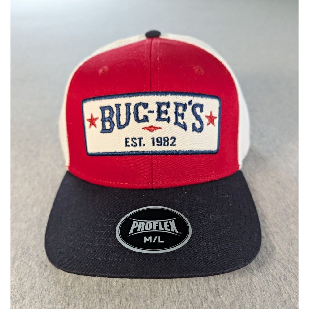 Buc-ee's Est. 1982 Red White Blue Trucker Hat Mesh Back Men's M/L